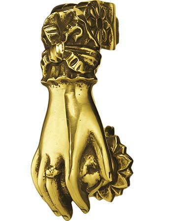 Brass Knocker Hand With Ball