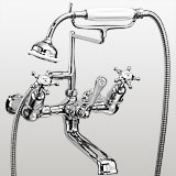 Wall mounted bath mixer taps