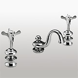 The Barra three-hole basin mixer tap