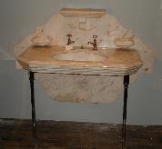 Marble surround basin stand