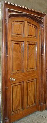 Set of seven mahogany doors