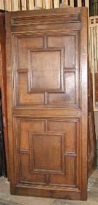 Oak, geometric pattern door