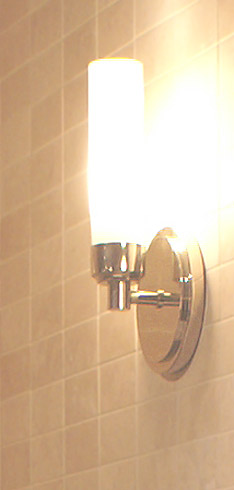 Wall sconces in the bathroom