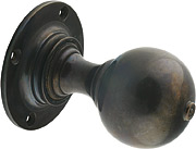 Polished brown antique look door knob