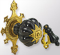 Chidswell door knob and escutcheon set