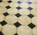 Light and dark stone floor