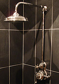 Period shower in modern wet room