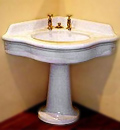 Chunky early victorian basin made of earthenware